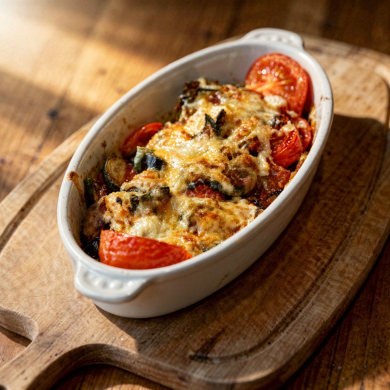 Gemüsepfanne (überbacken)