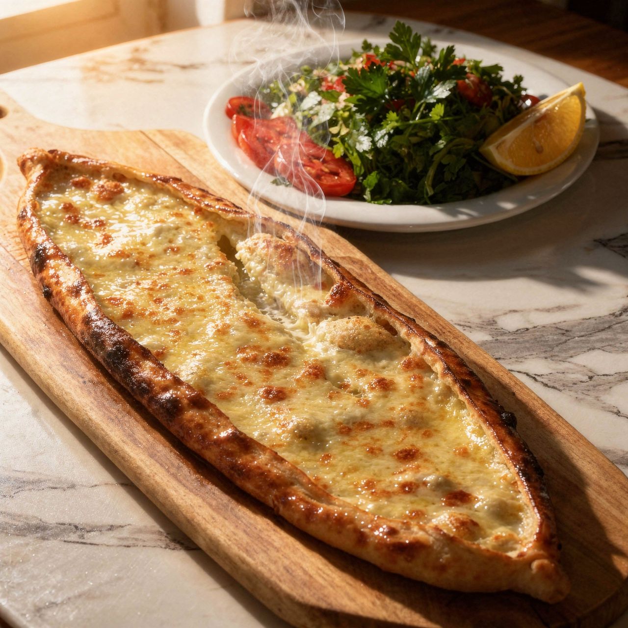 Pide mit Käse / Peynirli Pide