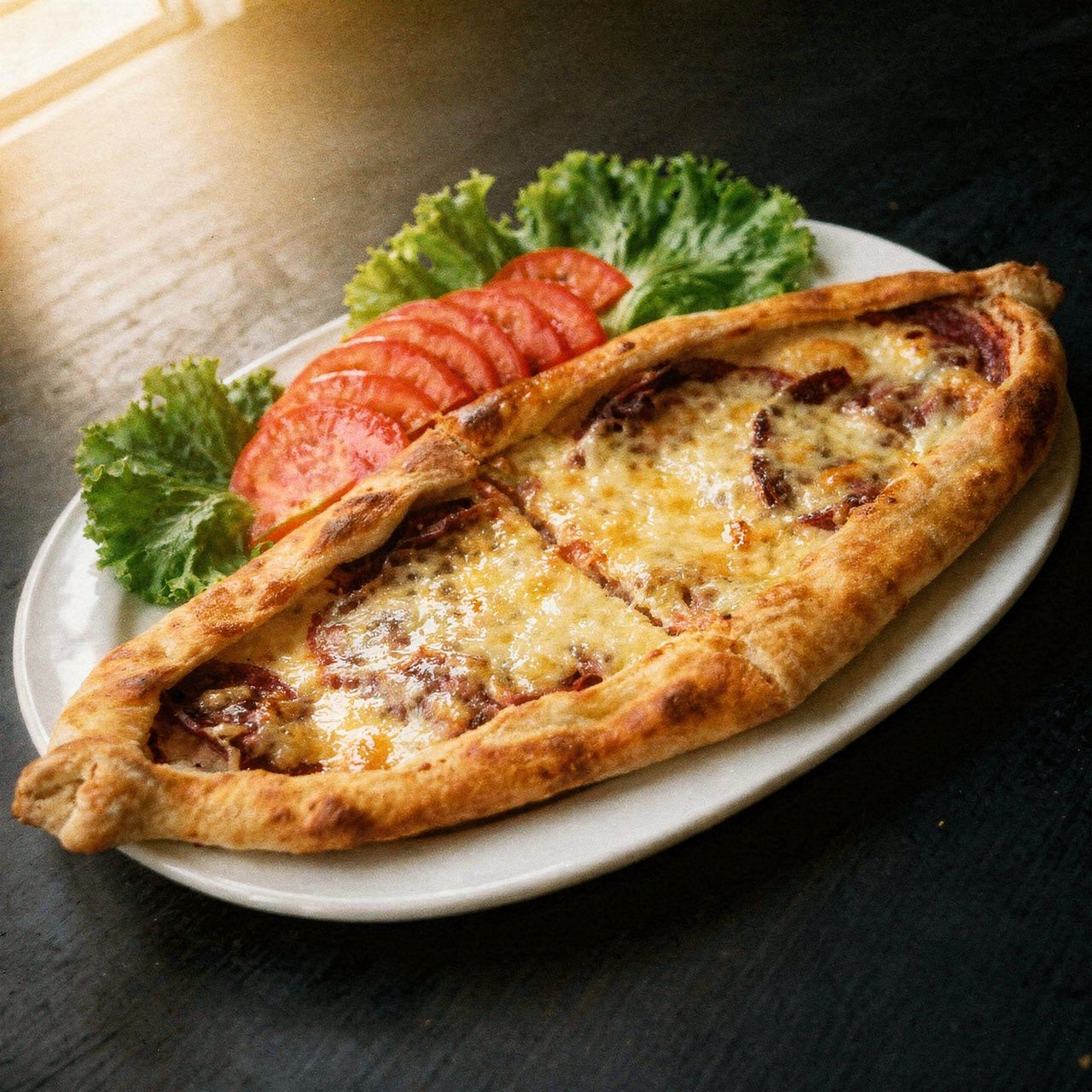 Pide mit Pastırma & Gouda