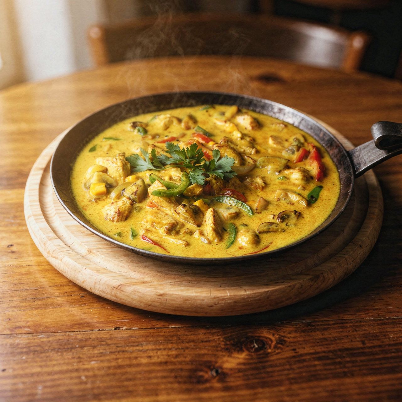 Hähnchen-Curry-Pfanne