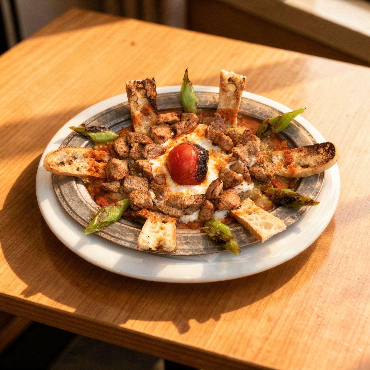 Lamm auf Auberginen mit Joghurt