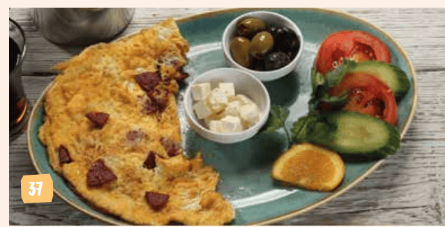 Türk. Knoblauchwurst-Omelett (Sucuklu Omlet)