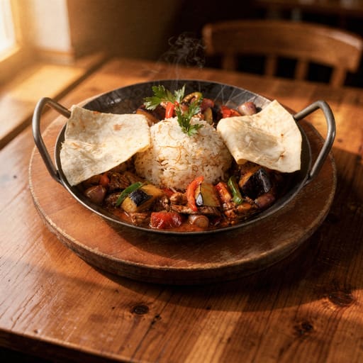 Lammgeschnetzeltes mit Auberginen