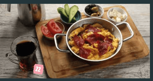 Rührei mit türk. Rinderschinken (Pastırmalı Yumurta)